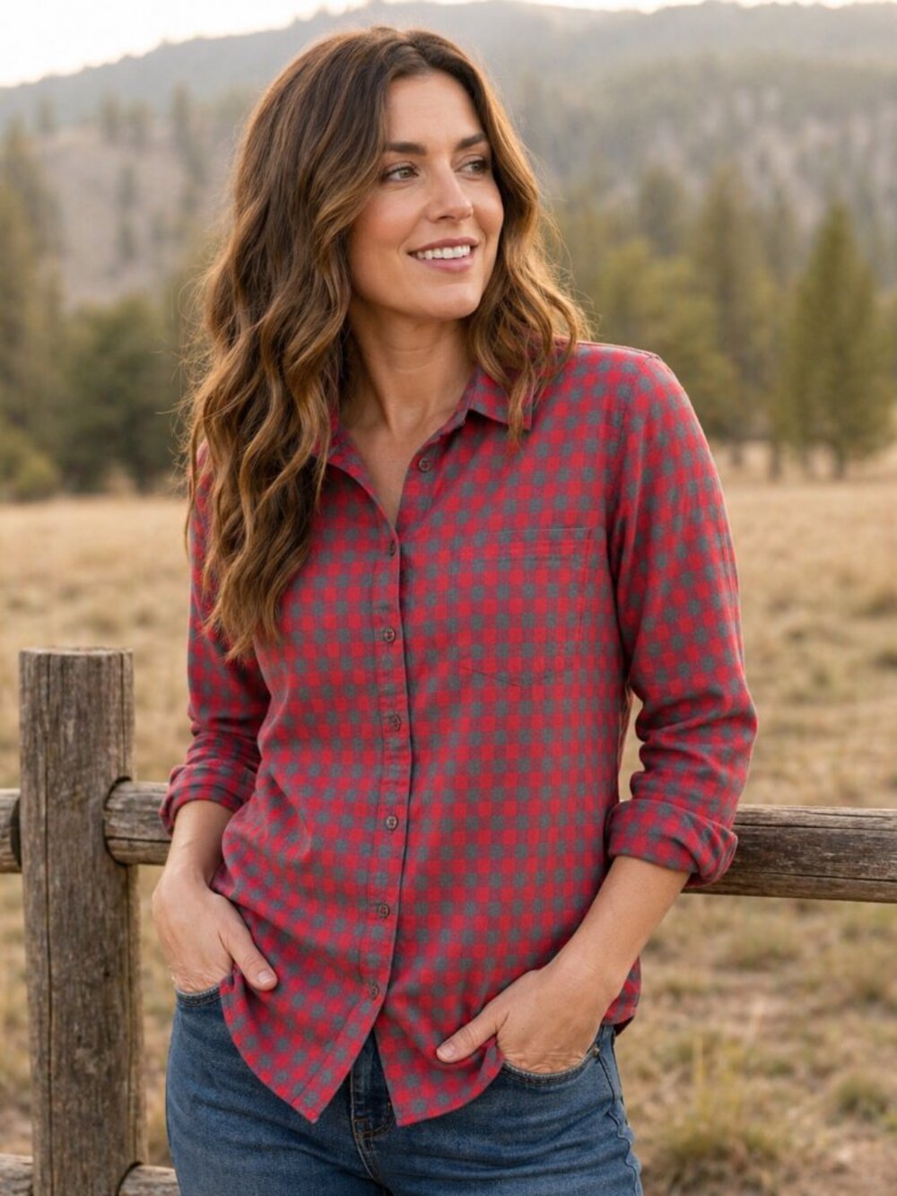 TOAD&CO Dakotah Flannel Buffalo Plaid Button Down Shirt Size Medium